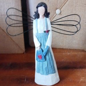 Lincolnshire Country Angel Wood Figurine